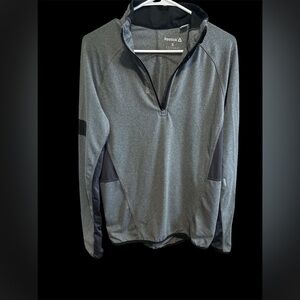 Reebok Charcoal and Black Workout Athletic Pullover size Small